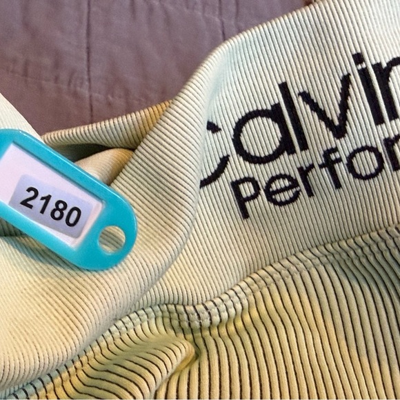 Calvin Klein Performance Ribbed Shorts - Mint and Black - Picture 6 of 7